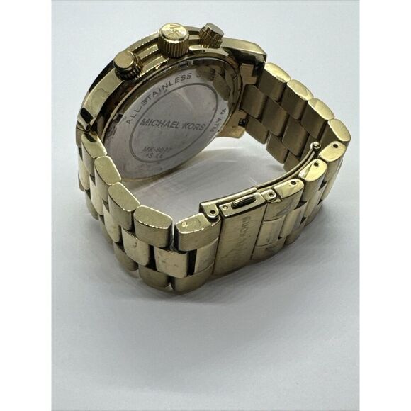 Michael Kors Runway MK8077 Men\'s Gold Stainless Steel Analog Dial Watch JNA801 main image 4